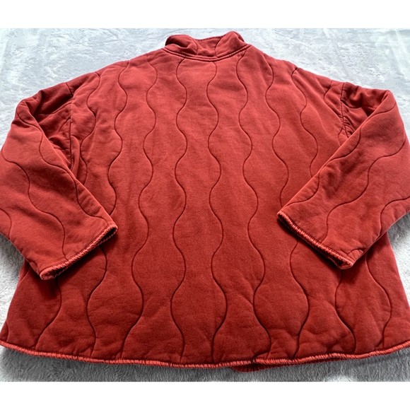 Fabletics Jacket‎ Womens 3X Orange Tedi Quilted Collar Full Zip Pockets Cotton - Picture 8 of 14
